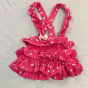 Frendz - 3-6M Pink Floral Ruffled Baby Dress